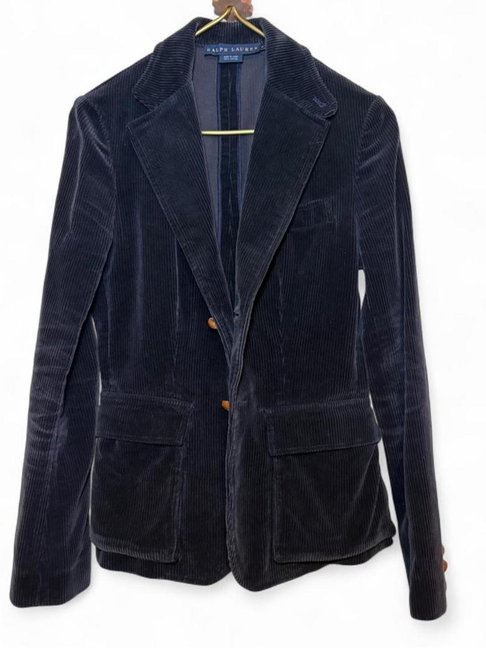 Ralph Lauren Vintage Women’s Navy Corduroy Blazer | 4 | GUC